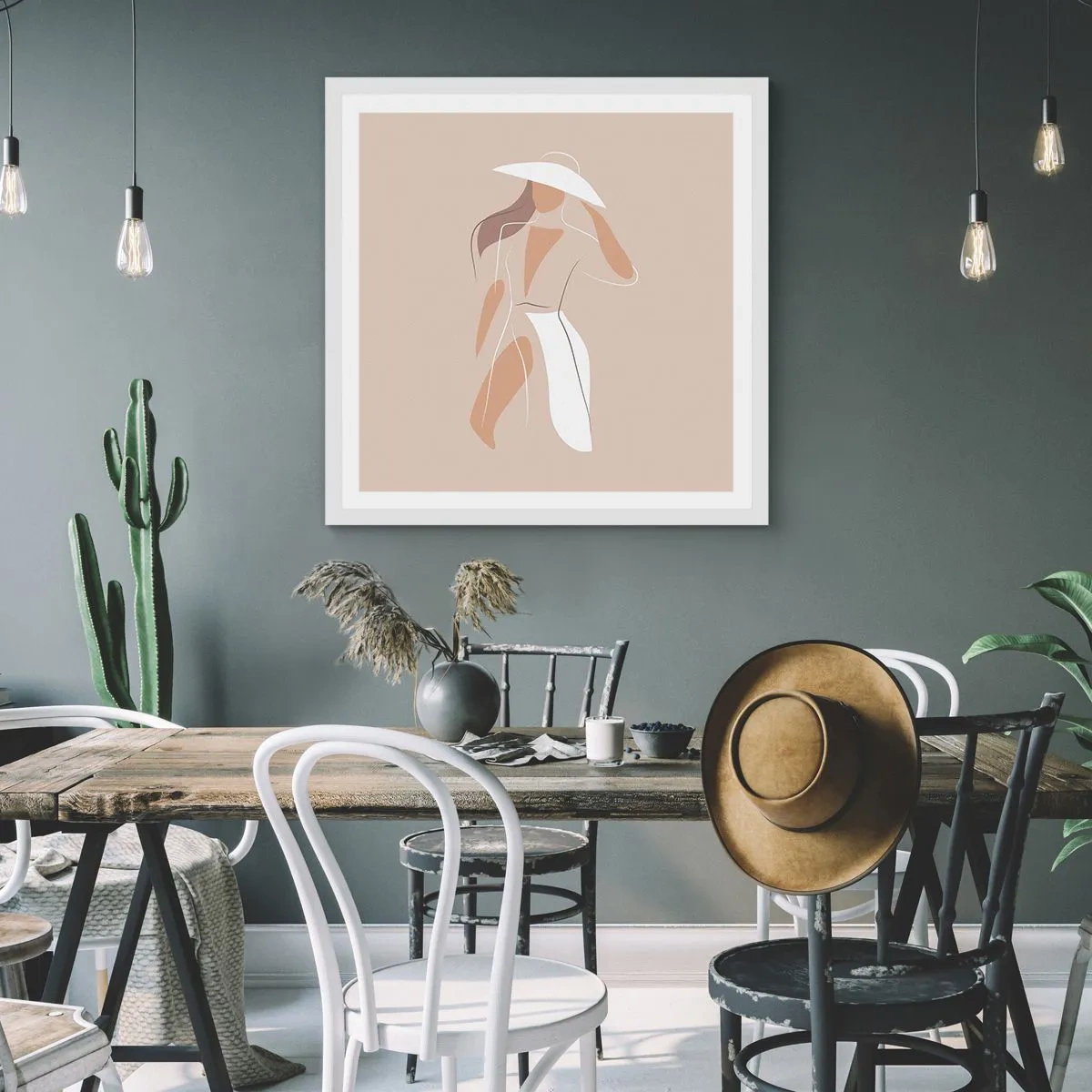 Plakat w białej ramie - Moda to zabawa - 40x40 cm