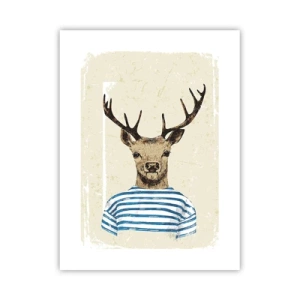 Plakat - Bo lubię koszulki w paski! - 30x40 cm