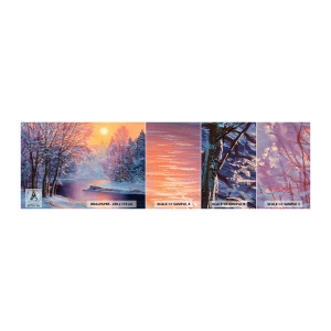 Fototapeta Próbka Standard Eco - Barwy zimy - Krajobraz, Rzeka, Las - 100x30 cm