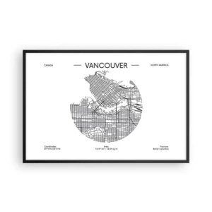 Plakat w czarnej ramie - Anatomia Vancouver - 91x61 cm