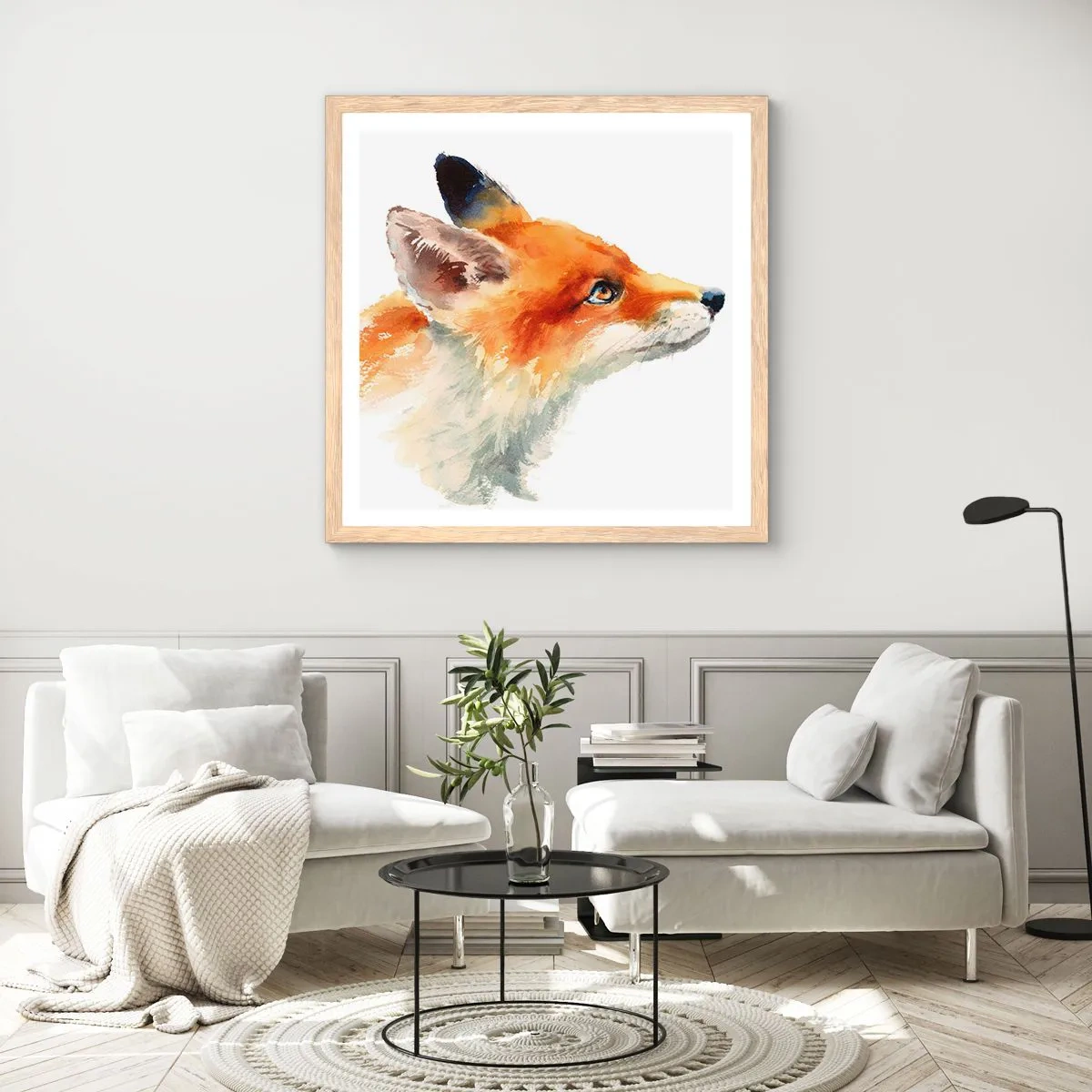 Plakat w ramie jasny dąb - Ostrożności nigdy za wiele - 50x50 cm