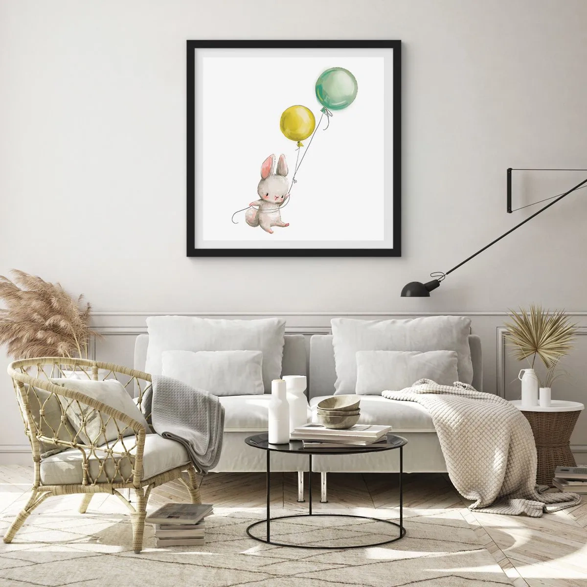 Plakat w czarnej ramie - Też polecę! - 60x60 cm