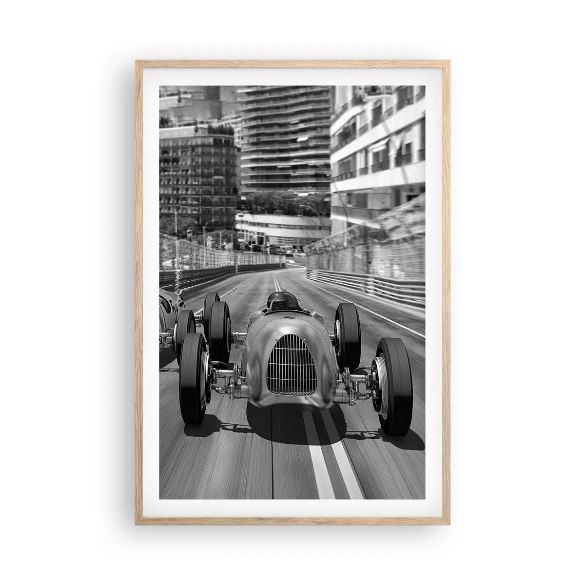 Plakat w ramie jasny dąb - Dawno temu w Monte Carlo - 61x91 cm