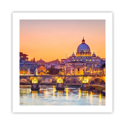Plakat - Zmierzch nad Wiecznym Miastem - 50x50 cm