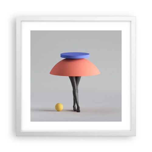 Plakat w białej ramie - Kompozycja surrealistyczna - 40x40 cm