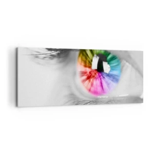 Obraz na płótnie - Patrzeć na świat kolorowo - 100x40 cm