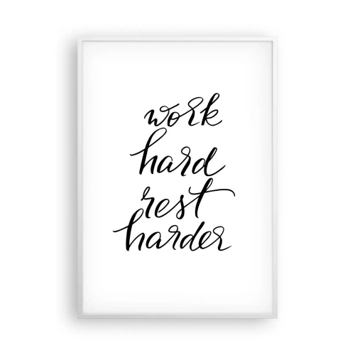 Plakat w białej ramie - Życiowa równowaga - 70x100 cm