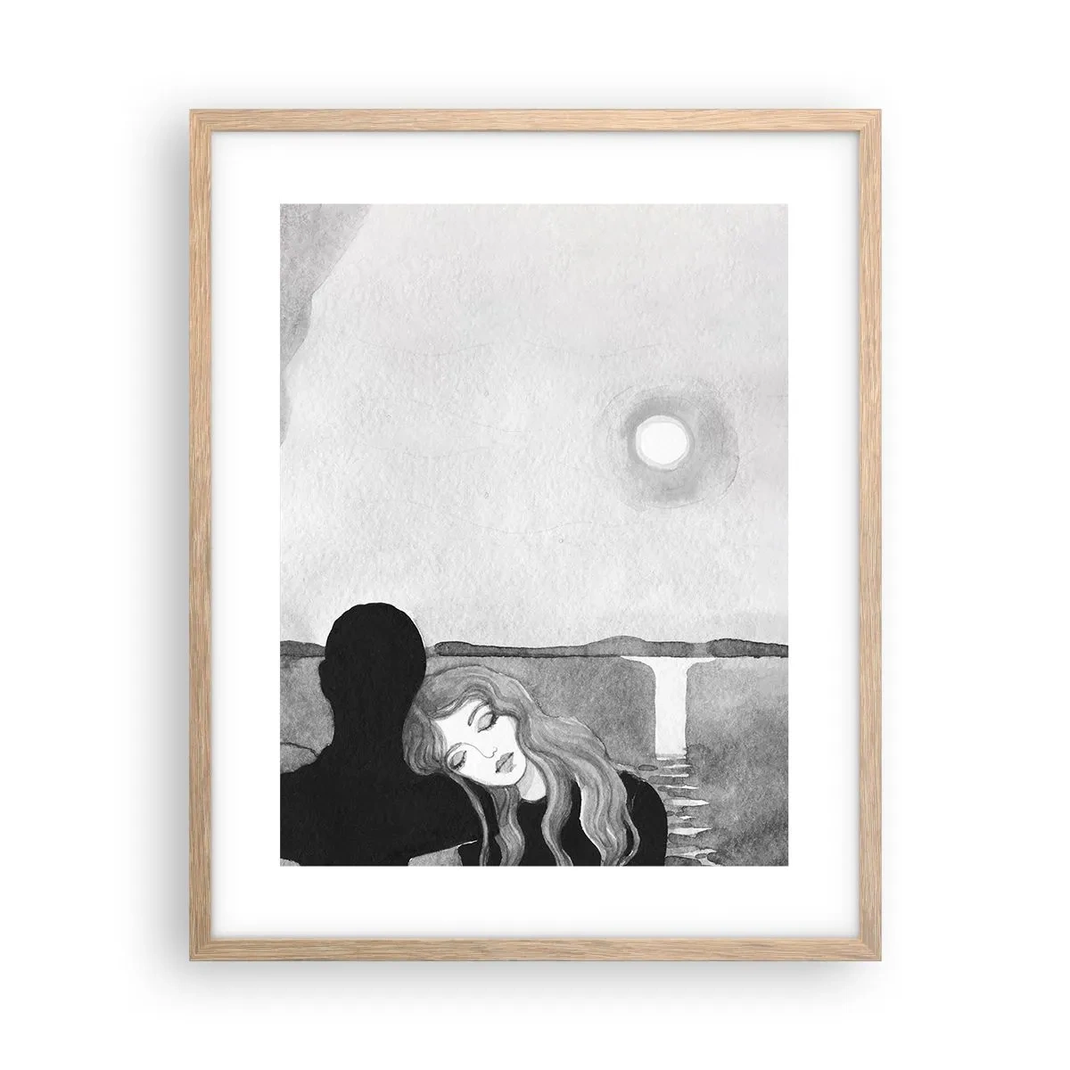 Plakat w ramie jasny dąb - Zawsze tajemnica - 40x50 cm