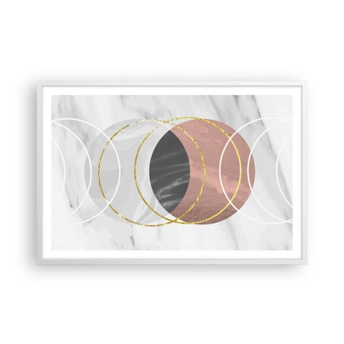 Plakat w białej ramie - Muzyka sfer - 91x61 cm