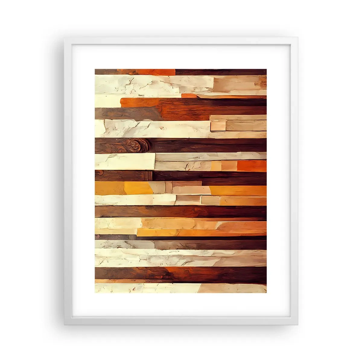 Plakat w białej ramie - Hymn leśnych drzew - 40x50 cm