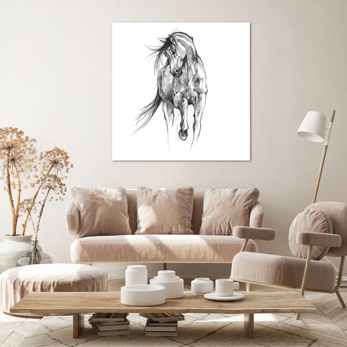 Obraz na płótnie - We wdzięcznym kłusie - 60x60 cm