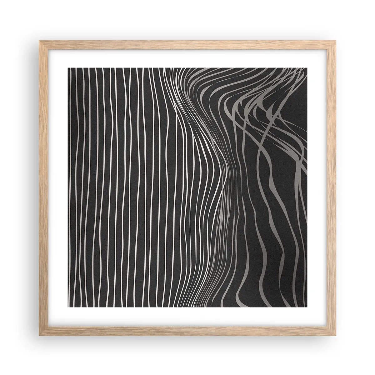 Plakat w ramie jasny dąb - Rytm i akcent - 50x50 cm