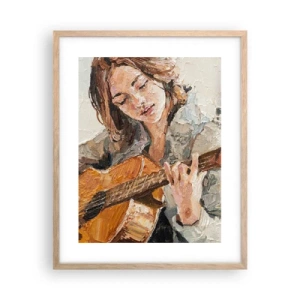 Plakat w ramie jasny dąb - Koncert na gitarę i dziewczęce serce - 40x50 cm