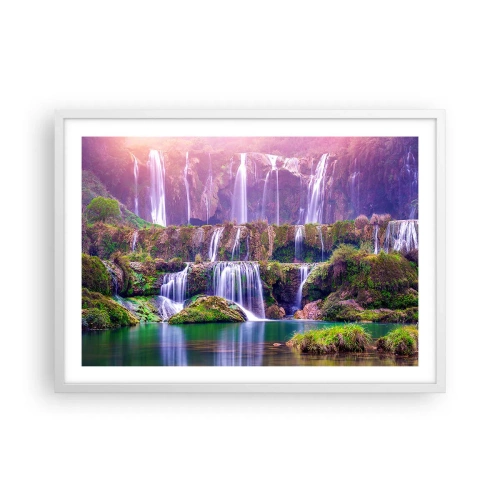 Plakat w białej ramie - Schody do nieba - 70x50 cm