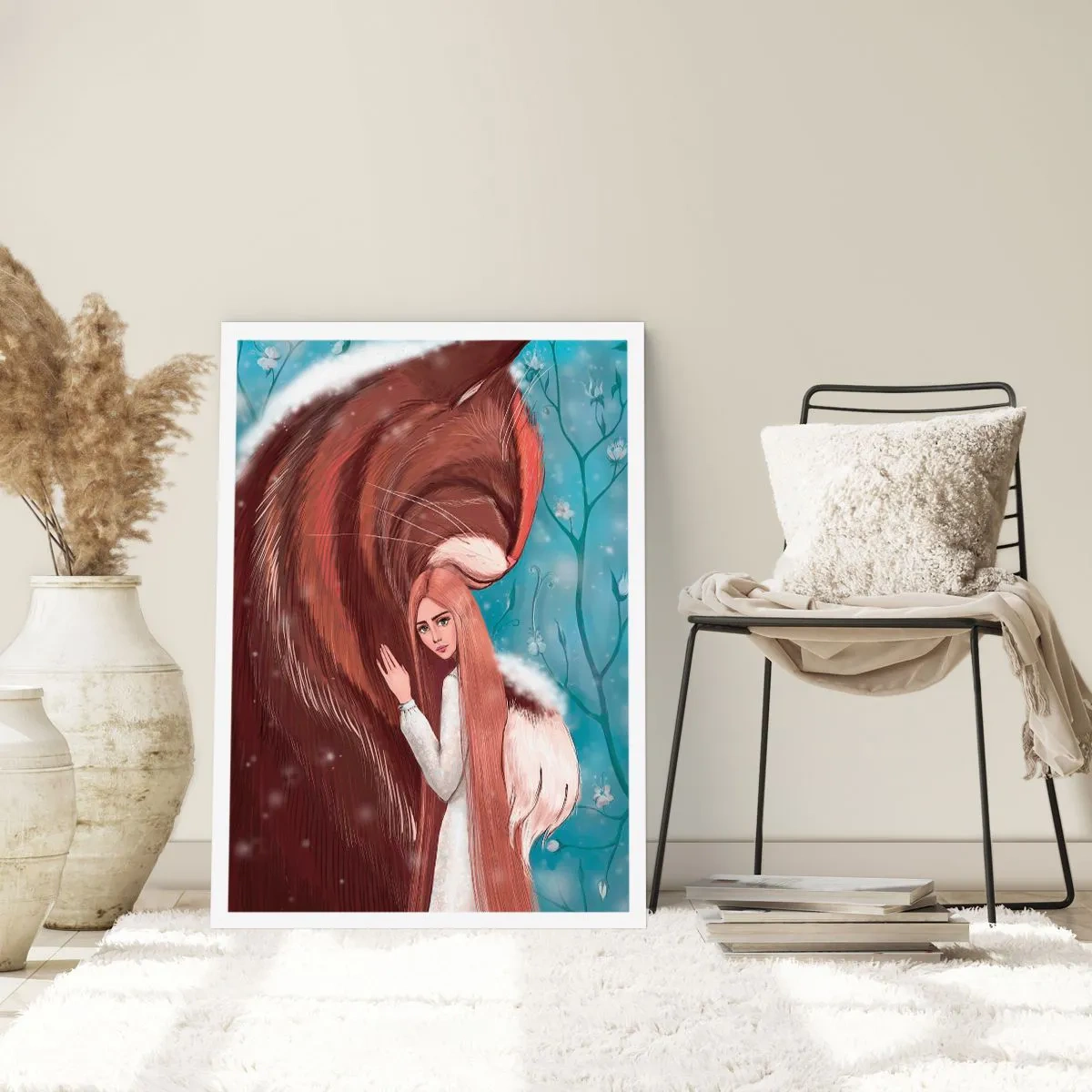 Plakat - Czuła obecność - 50x70cm - Witaj w baśni - Nowoczesna dekoracja ścienna do salonu, kuchni i sypialni ARTTOR