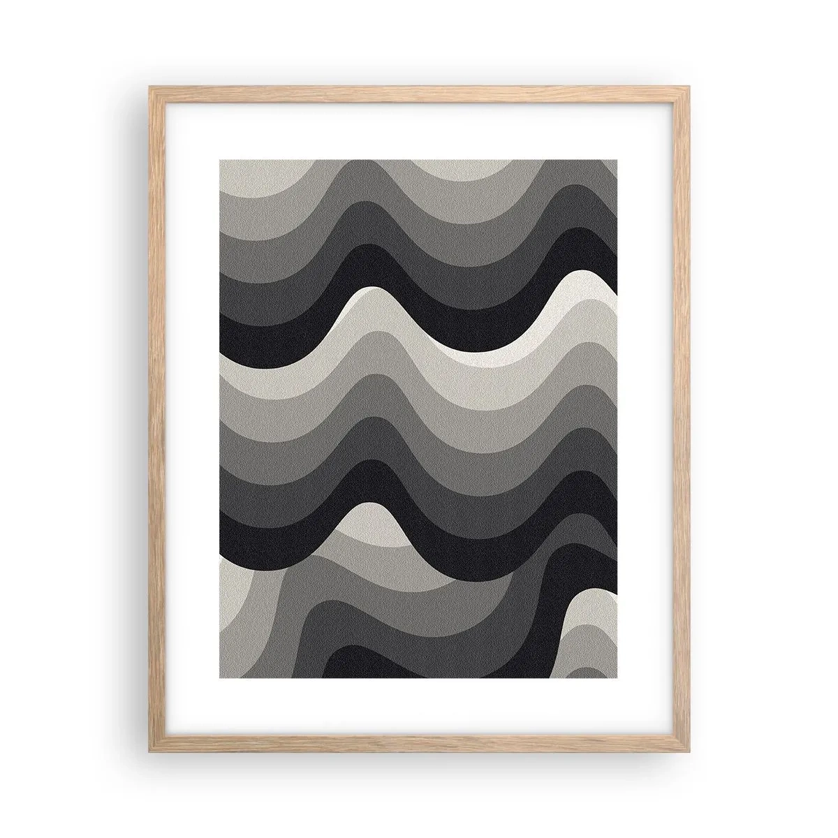 Plakat w ramie jasny dąb - Fala za falą - 40x50 cm