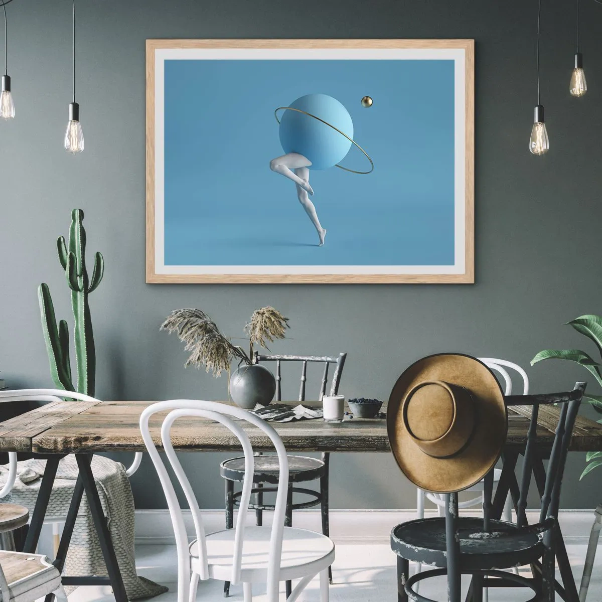 Plakat w ramie jasny dąb - A planety szaleją - 91x61 cm