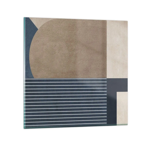 Obraz na szkle - Kompozycja prostoty i krągłości - 30x30 cm