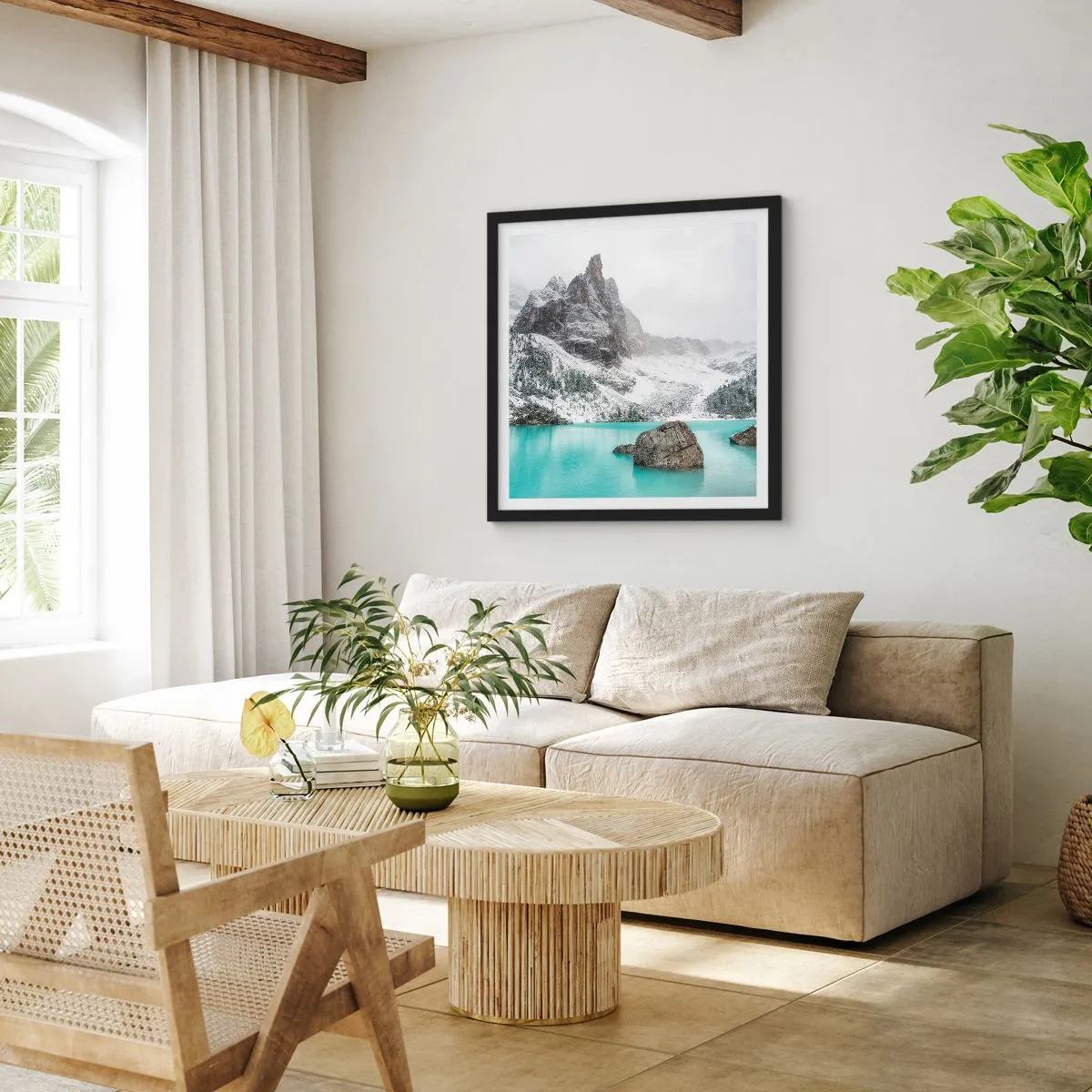 Plakat w czarnej ramie - Na straży - 60x60 cm