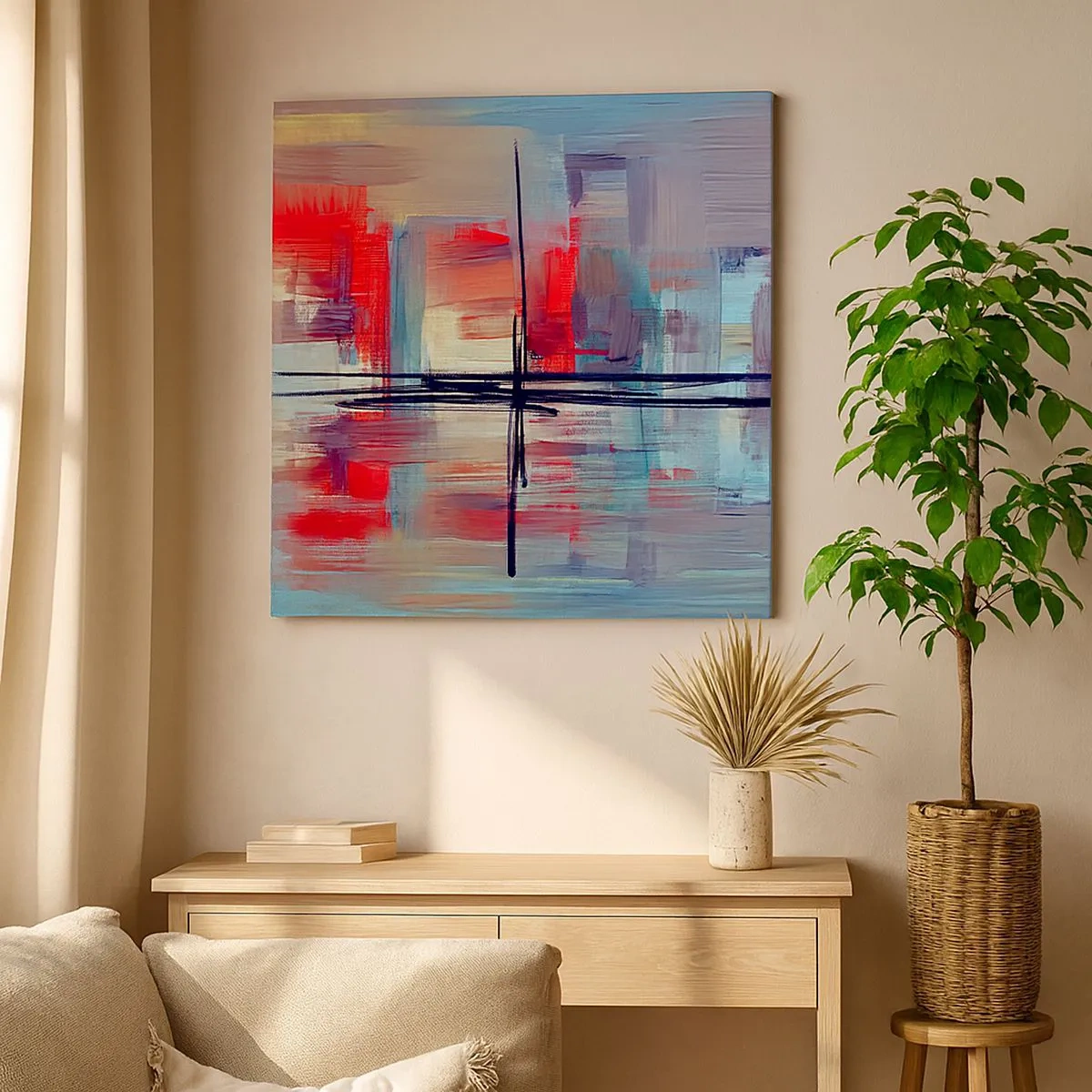 Obraz na płótnie - Pejzaż w nieznanym wymiarze - 30x30 cm