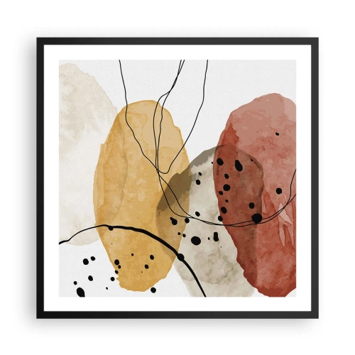 Plakat w czarnej ramie - Jak powietrze lekkie, przejrzyste - 60x60 cm