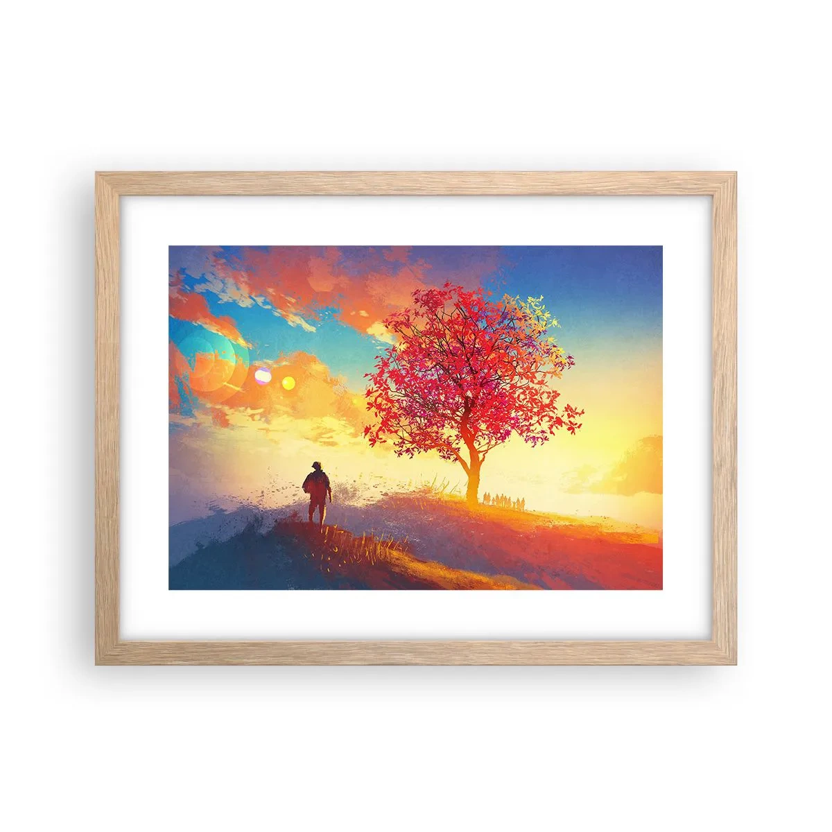 Plakat w ramie jasny dąb - Pielgrzym u celu - 40x30 cm