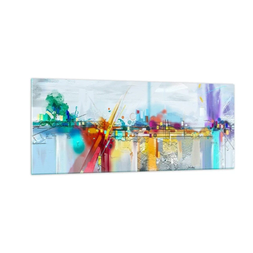 Obraz na szkle - Most radości nad rzeką życia - 100x40 cm