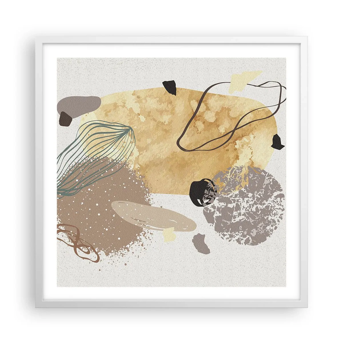 Plakat w białej ramie - Plumkologia stosowana - 60x60 cm