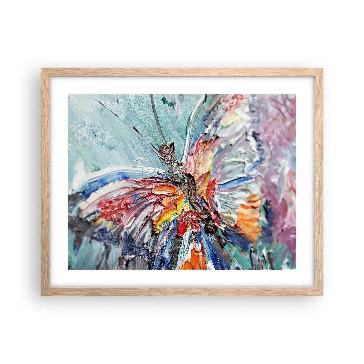 Plakat w ramie jasny dąb - Pomalowany przez naturę - 50x40 cm