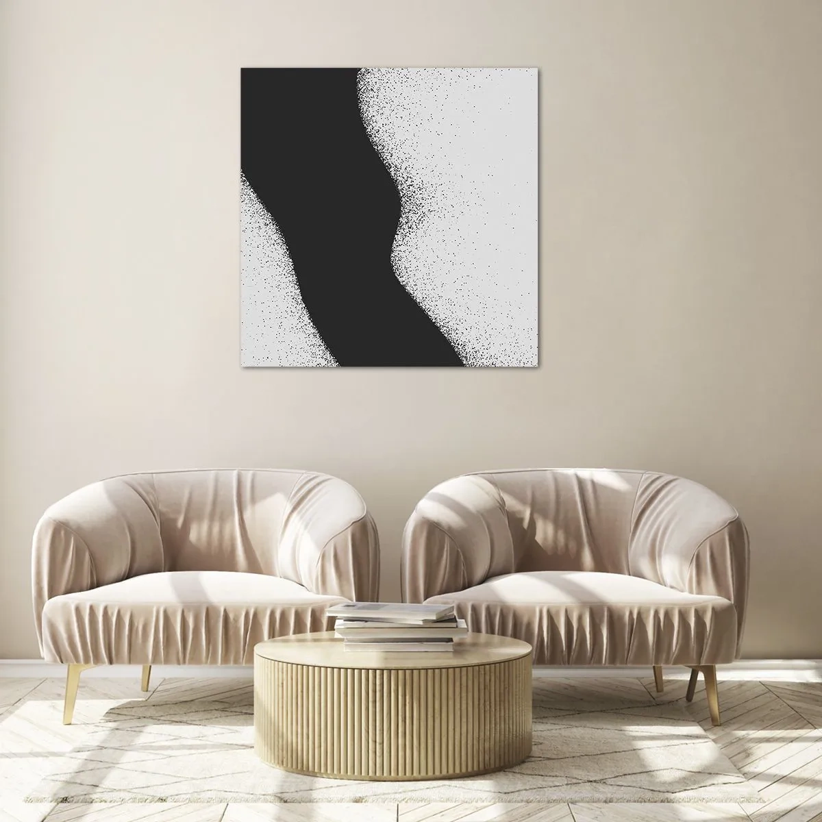 Obraz na szkle - Płynna równowaga - 50x50 cm