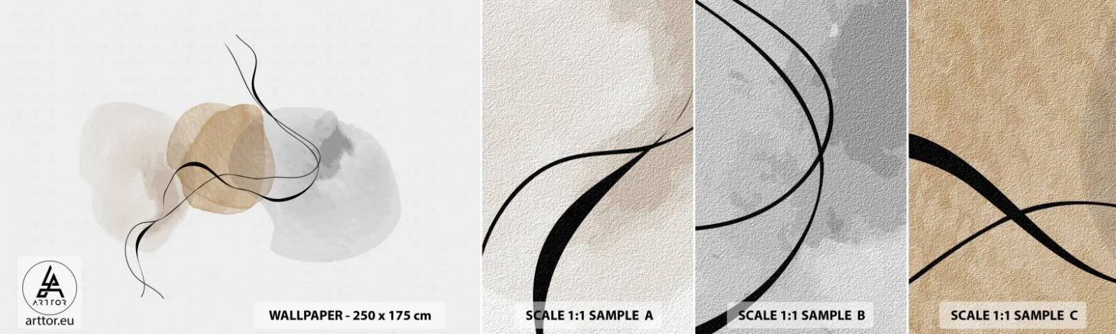 Fototapeta Próbka Standard Eco - Powietrzne paciorki - Abstrakcja, Sztuka, Nowoczesny Wzór - 100x30 cm