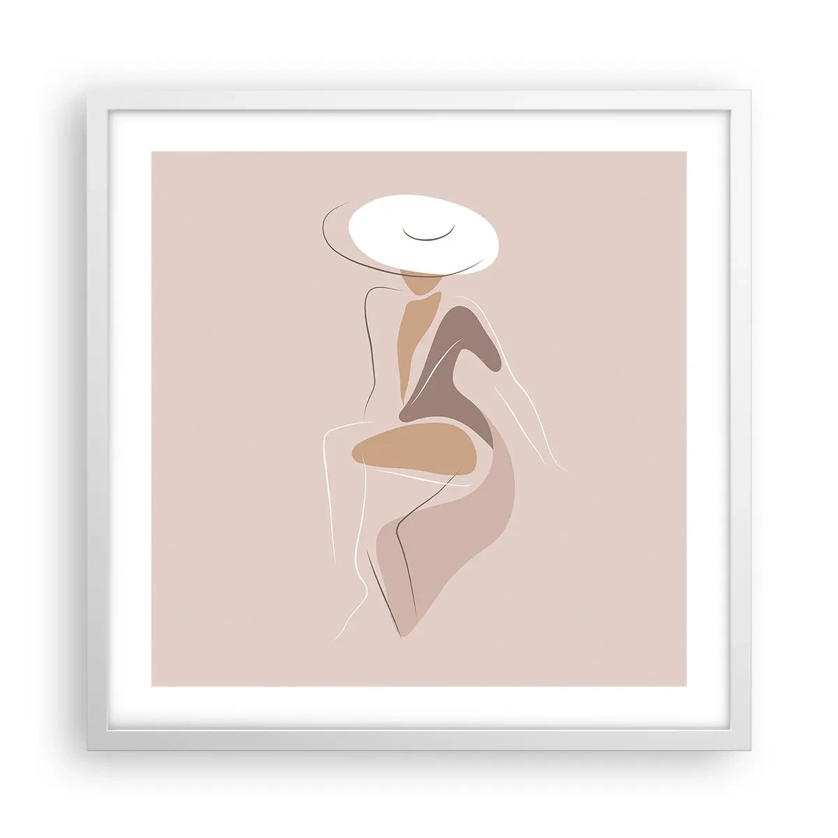 Plakat w białej ramie - Damą być - 50x50 cm