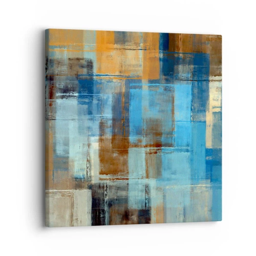 Obraz na płótnie - Przez błękitną zasłonę - 30x30 cm
