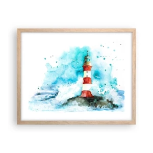 Plakat w ramie jasny dąb - Jedność żywiołów - 50x40 cm