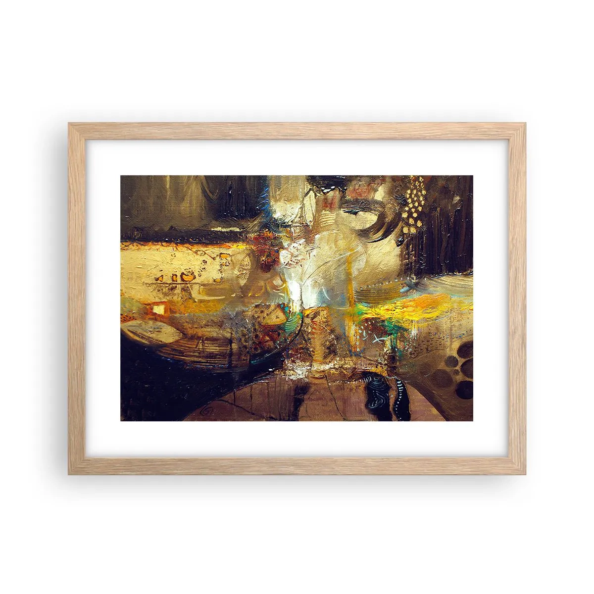 Plakat w ramie jasny dąb - Zimno, cieplej, gorąco - 40x30 cm