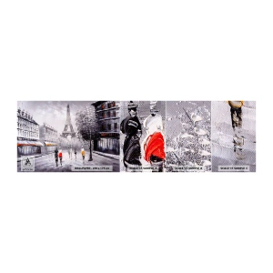 Fototapeta Próbka Samoprzylepna Deluxe Sticker - Paryska przechadzka - Miasto, Paryż, Wieża Eiffla - 100x30 cm