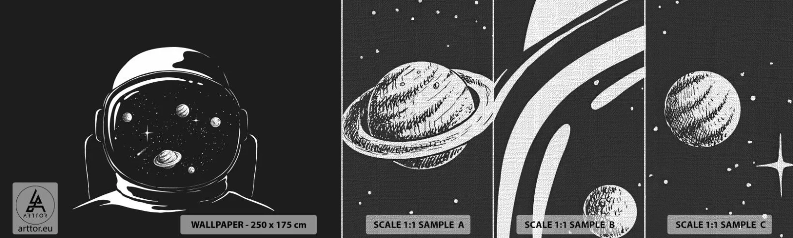 Fototapeta Próbka Premium Canvas - Niezły widok - Astronauta, Kosmos, Wszechświat - 100x30 cm