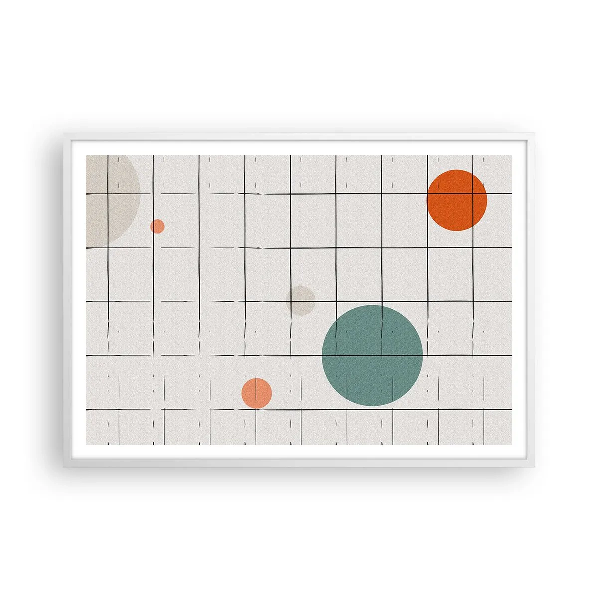 Plakat w białej ramie - Uwięzione. My czy one? - 100x70 cm