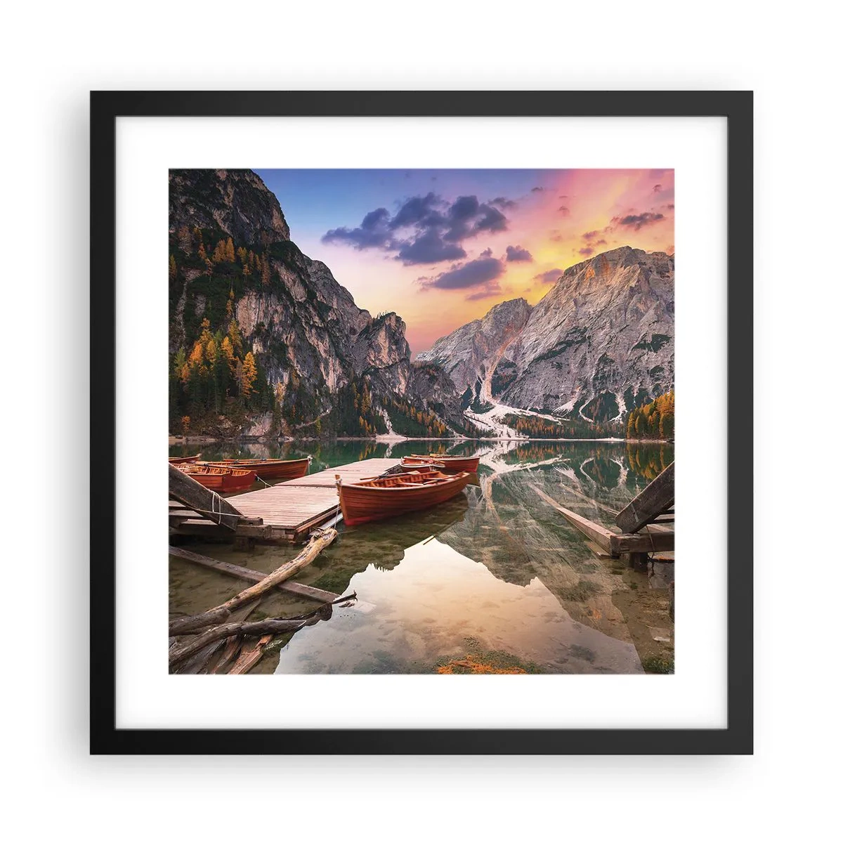 Plakat w czarnej ramie - Obietnica dnia - 40x40 cm