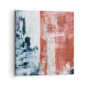 Obraz na płótnie - Abstrakcyjne pół na pół - 70x70 cm