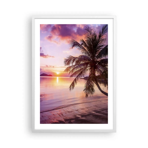 Plakat w białej ramie - Błogość aż po horyzont - 50x70 cm