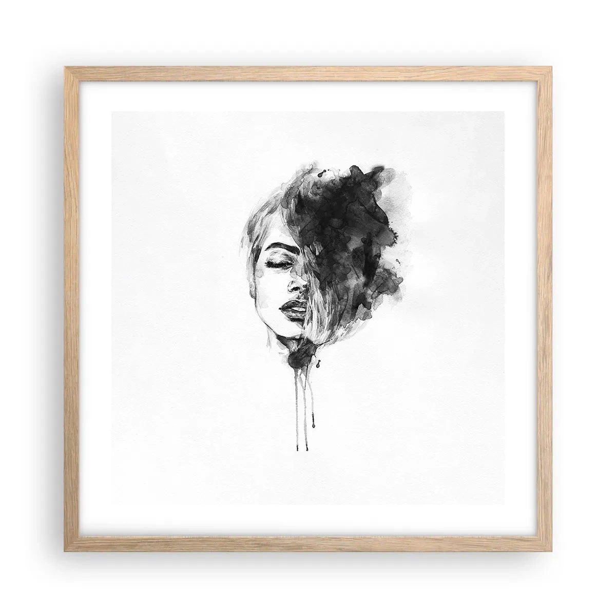 Plakat w ramie jasny dąb - O czym marzy dziewczyna - 50x50 cm