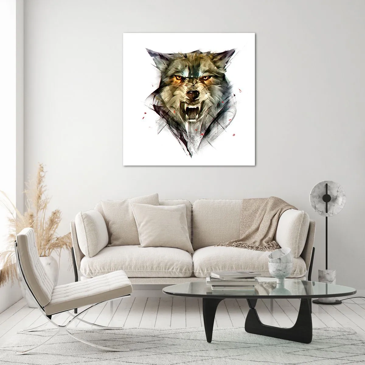 Obraz na szkle - Ani kroku! - 60x60 cm
