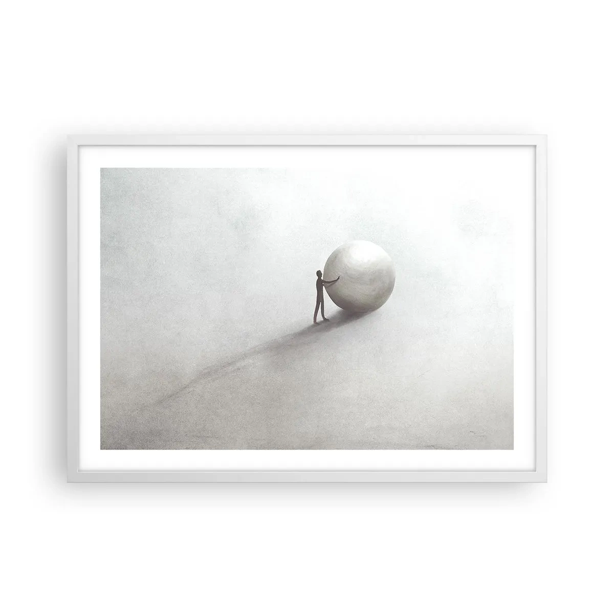 Plakat w białej ramie - Gra życia - 70x50 cm