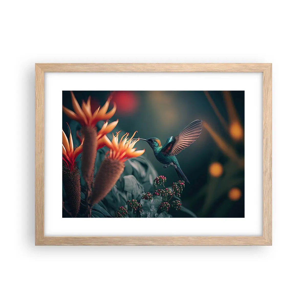 Plakat w ramie jasny dąb - naprawdę barwne życie - 40x30 cm