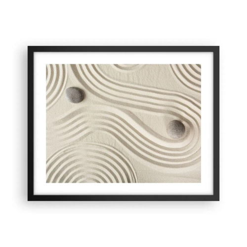 Plakat w czarnej ramie - Dotyk ciepła - 50x40 cm