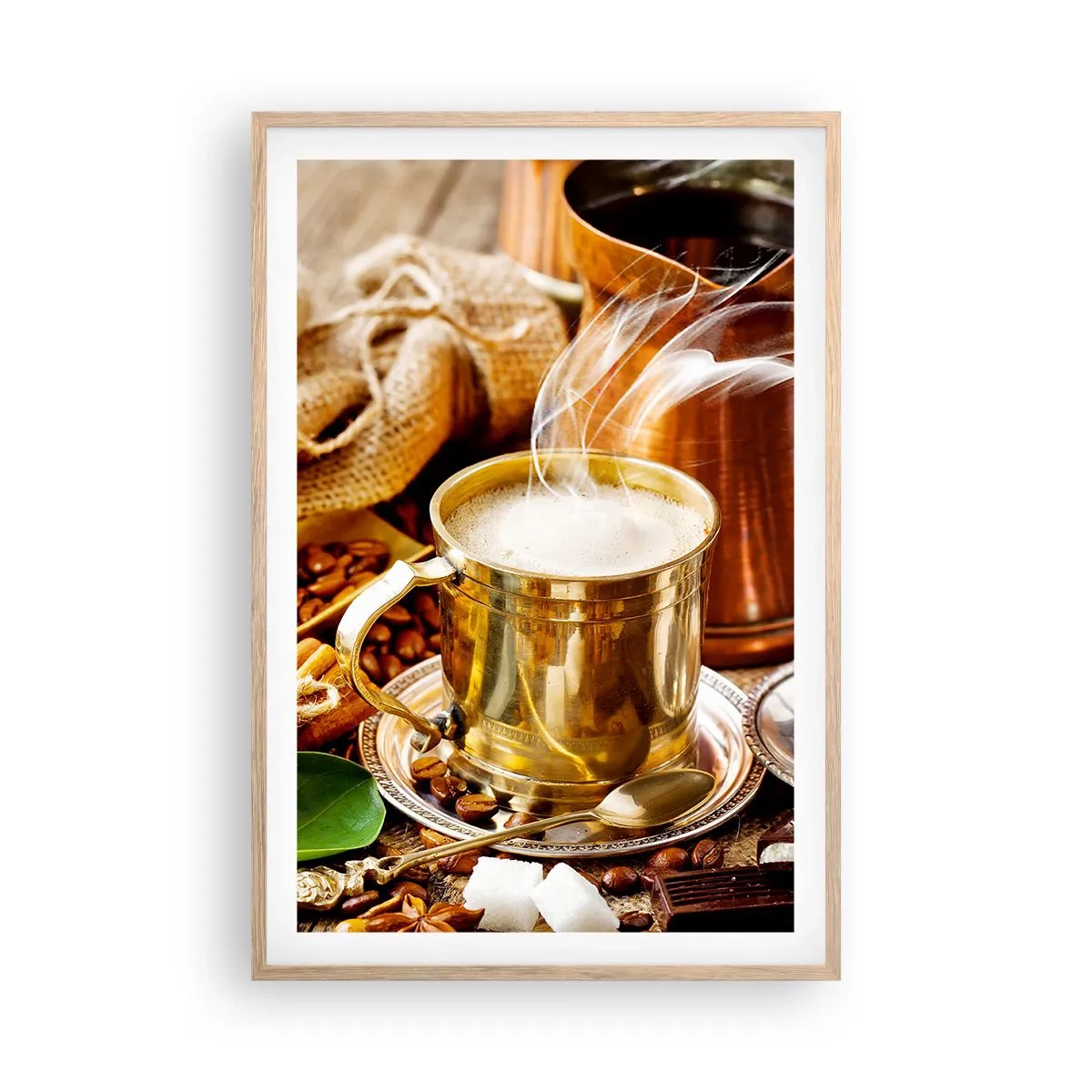 Plakat w ramie jasny dąb - Miłego dnia! - 61x91 cm