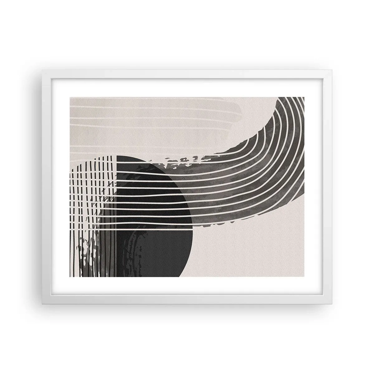 Plakat w białej ramie - Tam i z powrotem - 50x40 cm