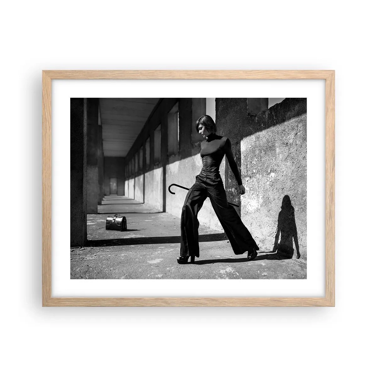 Plakat w ramie jasny dąb -  Miejska elegancja - 50x40 cm