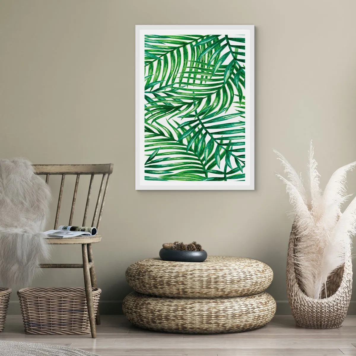 Plakat w białej ramie - Pod zielonym baldachimem - 30x40 cm